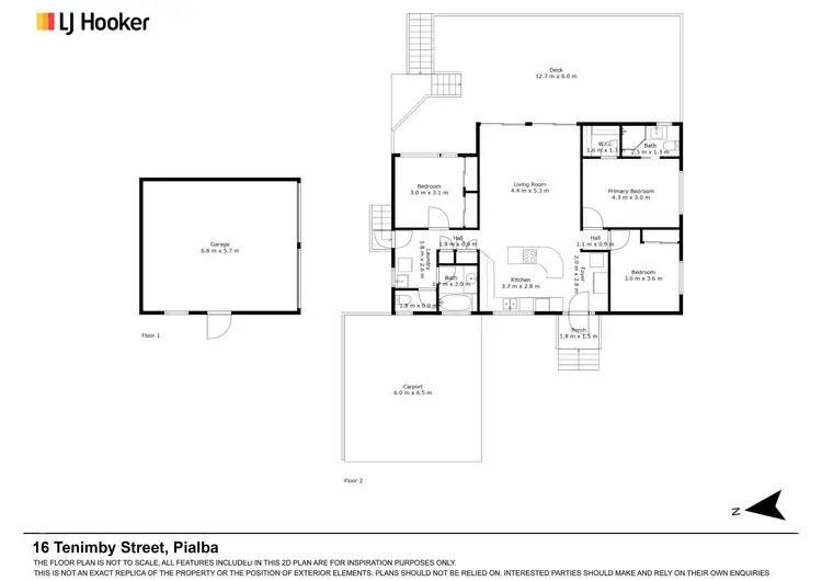 Floorplan of Homely house listing, 16 Tenimby Street, Pialba QLD 4655