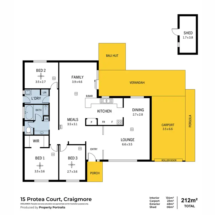 Floorplan of Homely house listing, 15 Protea Court, Craigmore SA 5114