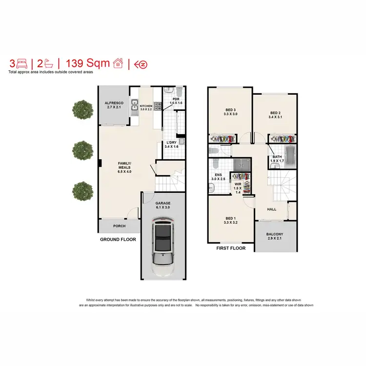 Floorplan of Homely townhouse listing, 1/8 Highlands Street, Yarrabilba QLD 4207