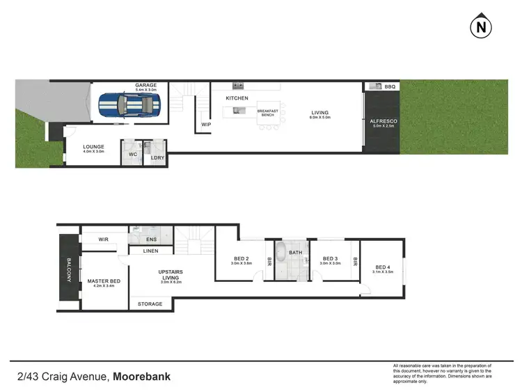 Floorplan of Homely semi-detached listing, 2/43 Craig Avenue, Moorebank NSW 2170