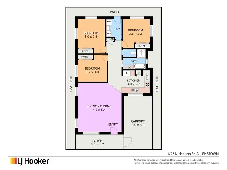 Floorplan of Homely unit listing, Unit 1/27 Nicholson Street, Allenstown QLD 4700