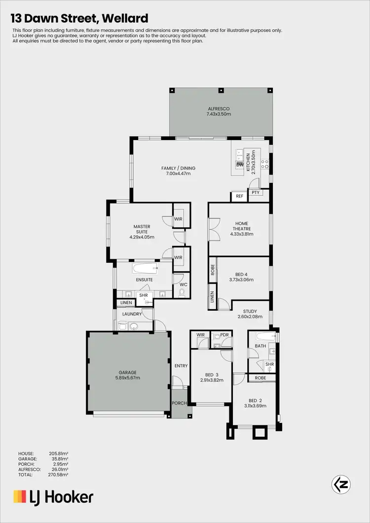 Floorplan of Homely house listing, 13 Dawn Street, Wellard WA 6170