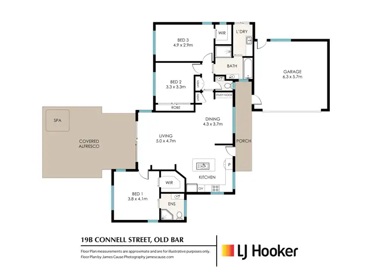 Floorplan of Homely semi-detached listing, 19B Connell Street, Old Bar NSW 2430