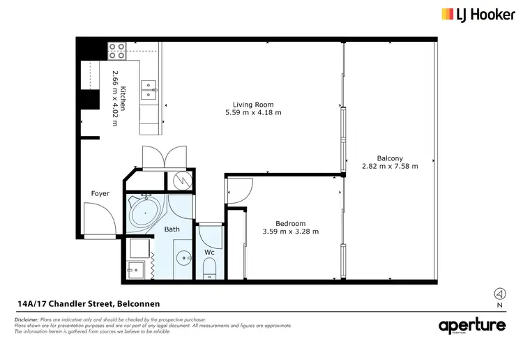 Floorplan of Homely unit listing, 14A/17 Chandler Street, Belconnen ACT 2617