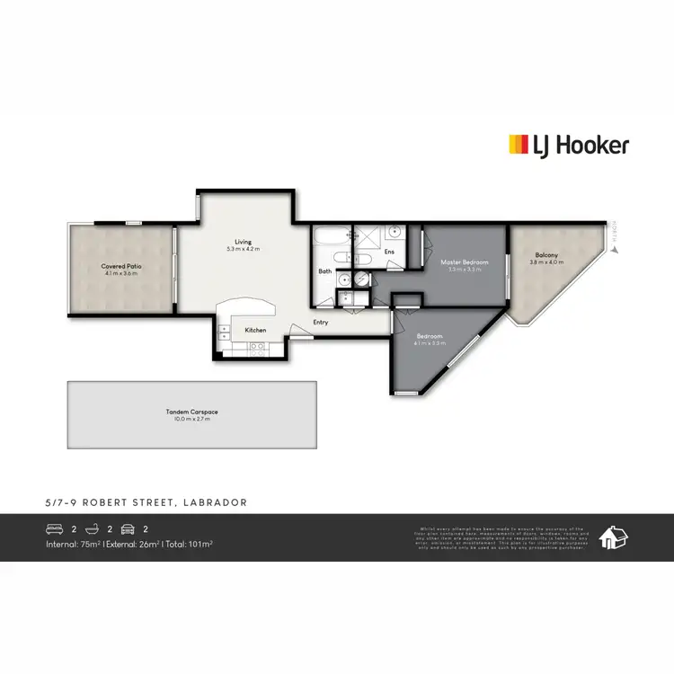 Floorplan of Homely apartment listing, 5/7-9 Robert Street, Labrador QLD 4215