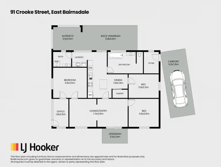 Floorplan of Homely house listing, 91 Crooke Street, East Bairnsdale VIC 3875