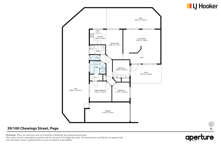 Floorplan of Homely townhouse listing, 39/100 Chewings Street, Page ACT 2614