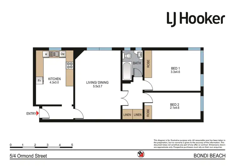 Floorplan of Homely apartment listing, 5/4 Ormond Street, Bondi Beach NSW 2026