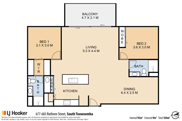 Floorplan of Homely unit listing, Level 2/201,203/67 Ruthven Street, South Toowoomba QLD 4350
