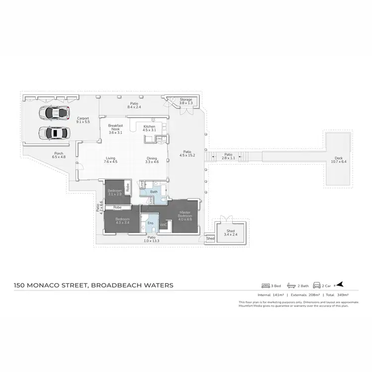 Floorplan of Homely house listing, 150 Monaco Street, Broadbeach Waters QLD 4218