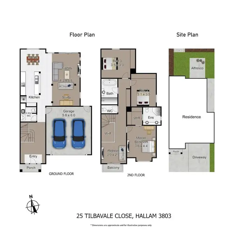 Floorplan of Homely house listing, 25 Tilbavale Close, Hallam VIC 3803