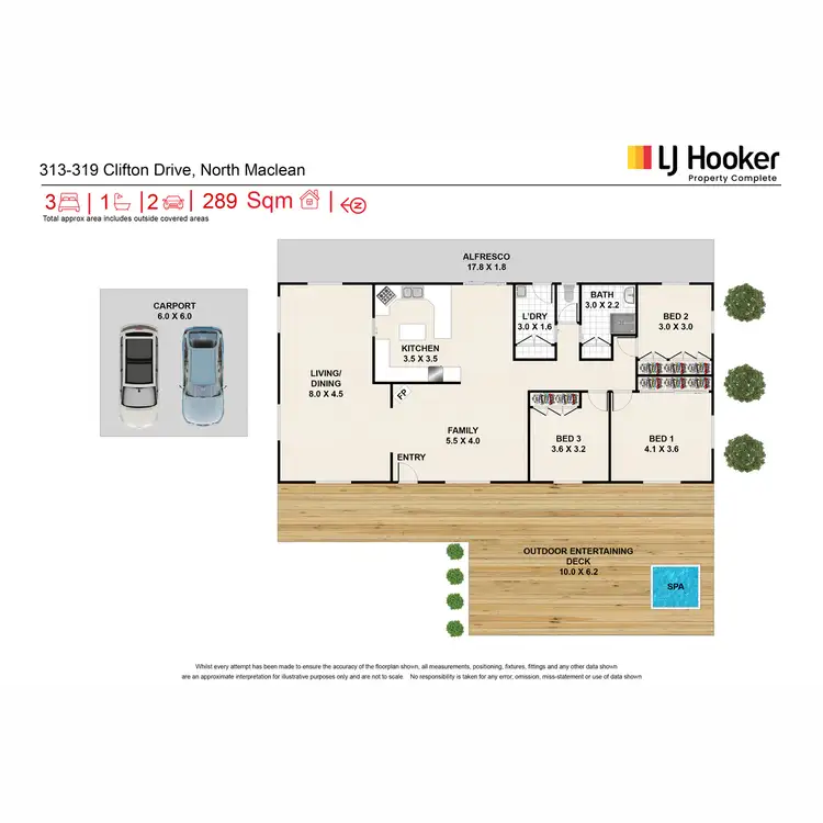 Floorplan of Homely house listing, 313-319 Clifton Drive, North Maclean QLD 4280