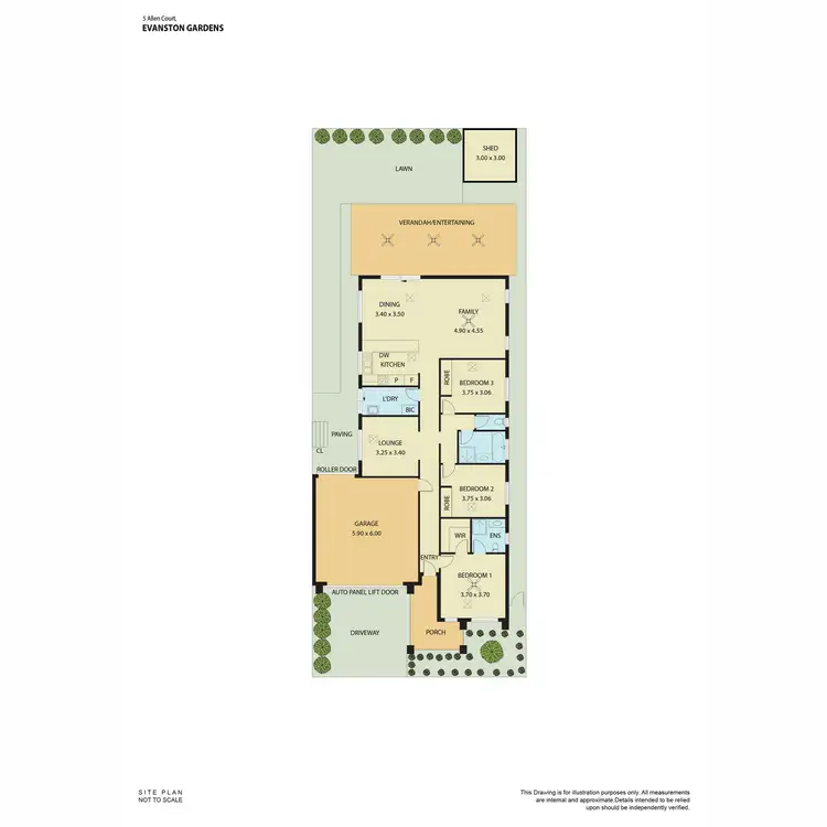 Floorplan of Homely house listing, 5 Allen Court, Evanston Gardens SA 5116