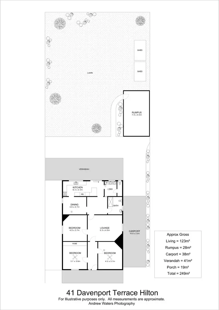 Floorplan of Homely house listing, 41 Davenport Terrace, Hilton SA 5033