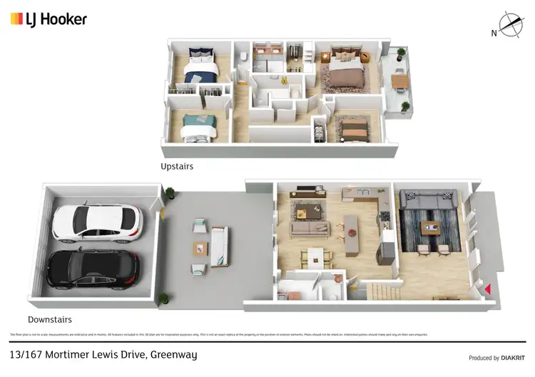 Floorplan of Homely townhouse listing, 13/167 Mortimer Lewis Drive, Greenway ACT 2900