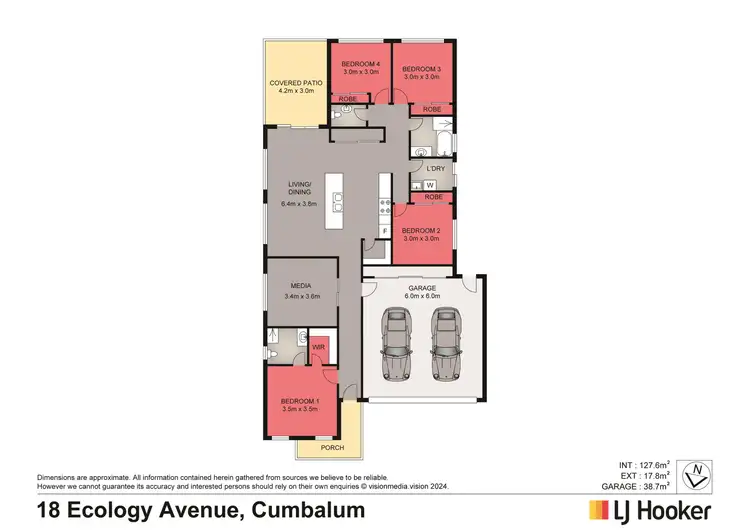 Floorplan of Homely house listing, 18 Ecology Avenue, Cumbalum NSW 2478