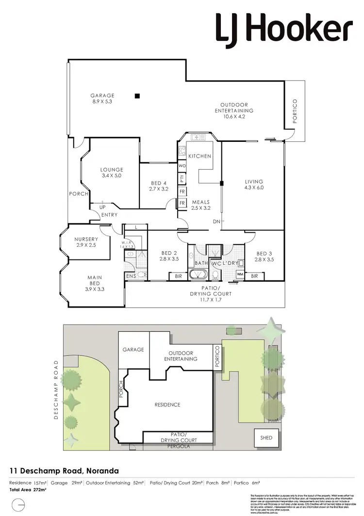 Floorplan of Homely house listing, 11 Deschamp Road, Noranda WA 6062