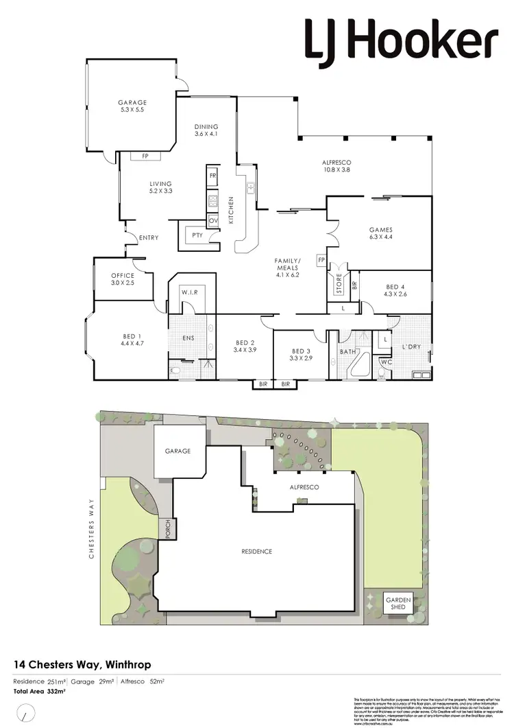 Floorplan of Homely house listing, 14 Chesters Way, Winthrop WA 6150