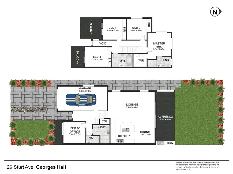 Floorplan of Homely semi-detached listing, 26 Sturt Avenue, Georges Hall NSW 2198