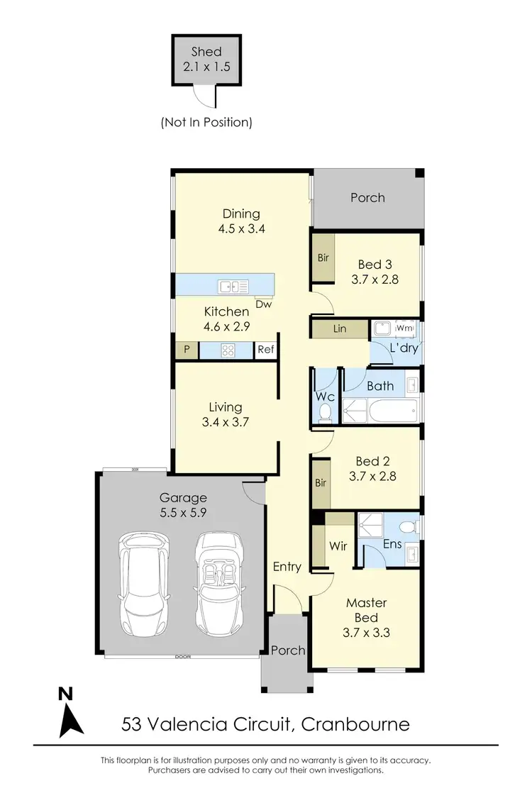 Floorplan of Homely house listing, 53 Valencia Circuit, Cranbourne VIC 3977