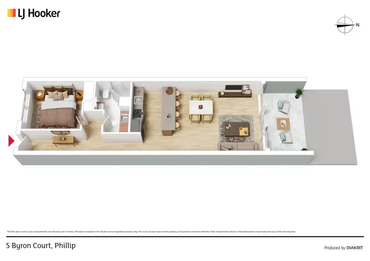 Floorplan of Homely unit listing, 5 Byron Court, Phillip ACT 2606