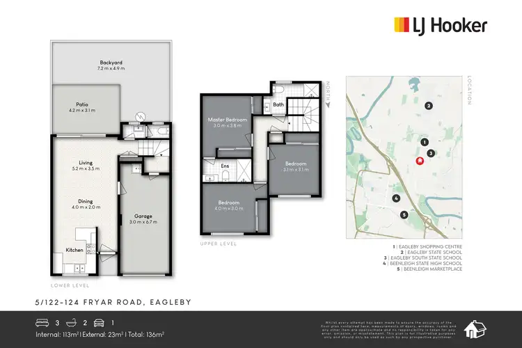 Floorplan of Homely townhouse listing, 5/122-124 Fryar Road, Eagleby QLD 4207
