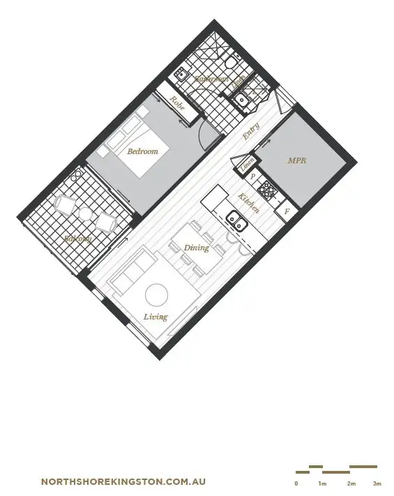 Floorplan of Homely apartment listing, 34/11 Kerridge Street, Kingston ACT 2604