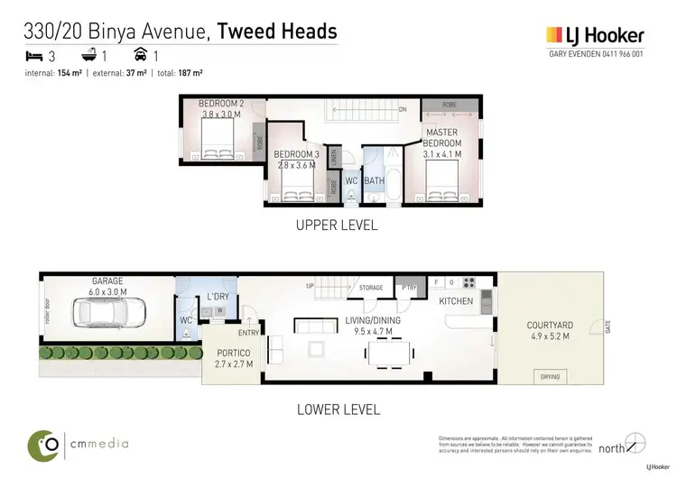 Floorplan of Homely townhouse listing, 330/20 Binya Avenue, Tweed Heads NSW 2485