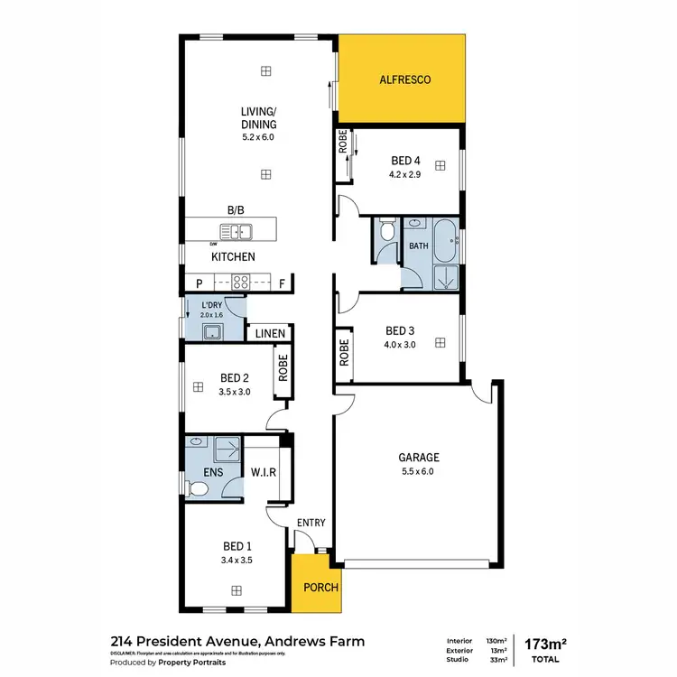 Floorplan of Homely house listing, 214 President Avenue, Andrews Farm SA 5114
