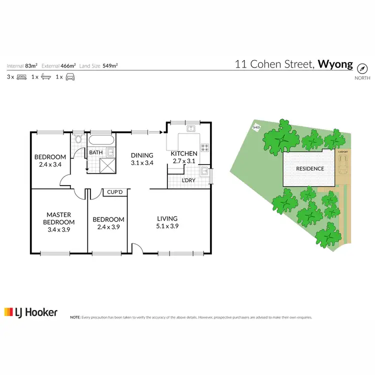 Floorplan of Homely house listing, 11 Cohen Street, Wyong NSW 2259