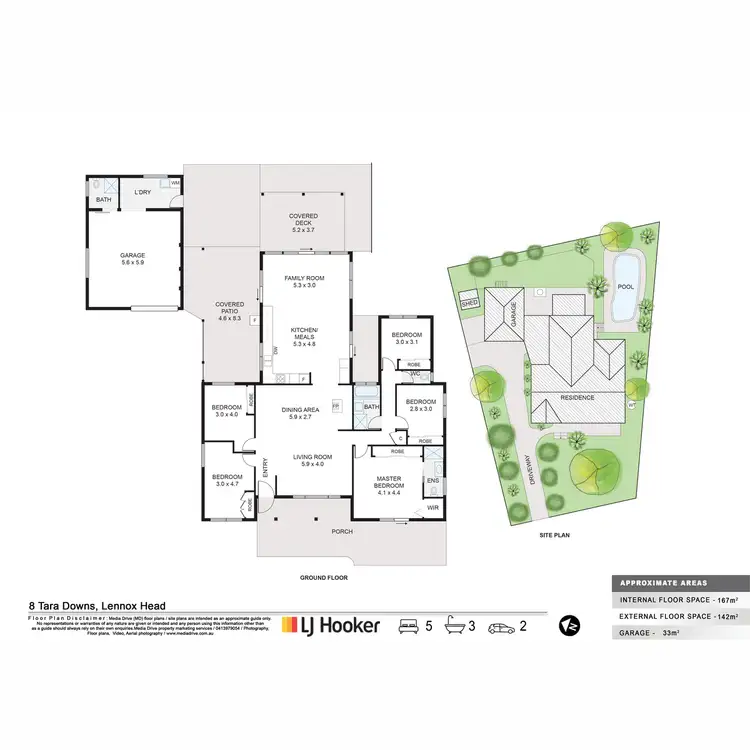 Floorplan of Homely house listing, 8 Tara Downs, Lennox Head NSW 2478