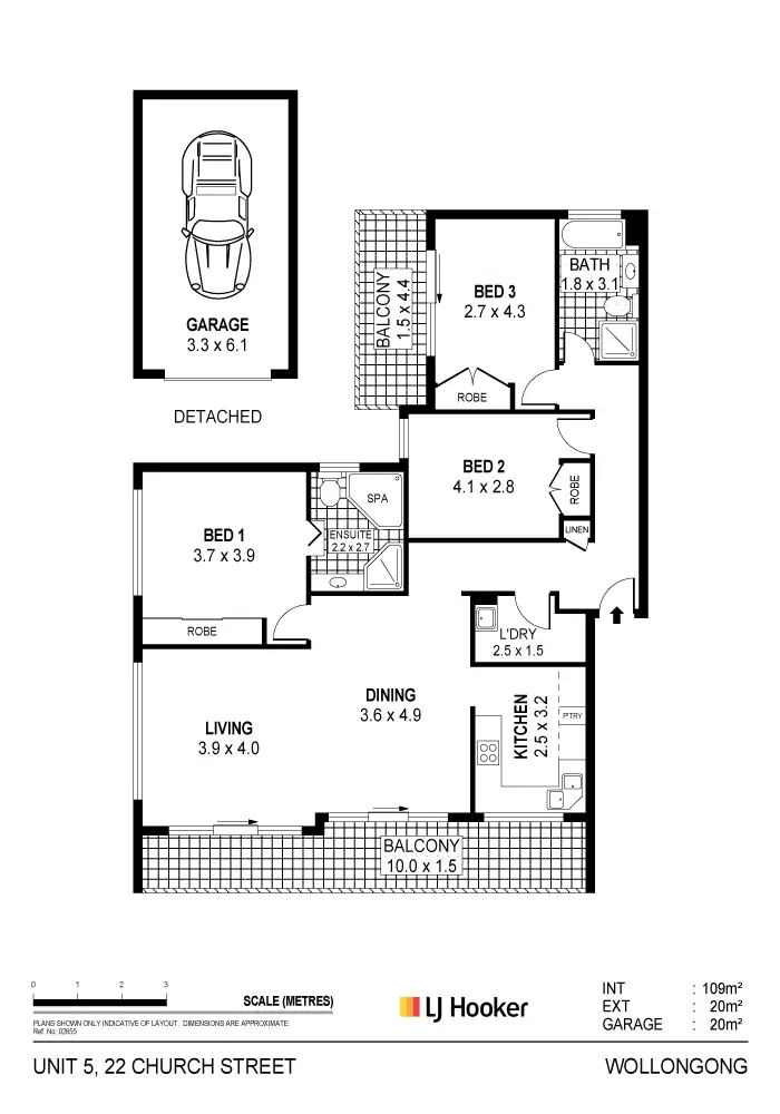 Floorplan of Homely unit listing, 5/22 Church Street, Wollongong NSW 2500