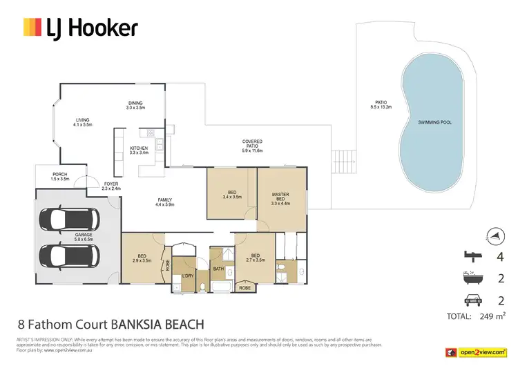 Floorplan of Homely house listing, 8 Fathom Court, Banksia Beach QLD 4507