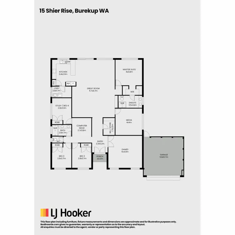 Floorplan of Homely house listing, 15 Shier Rise, Burekup WA 6227