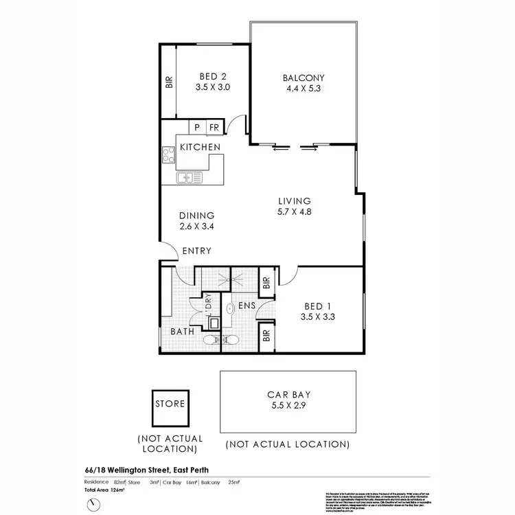 Floorplan of Homely apartment listing, 66/18 Wellington Street, East Perth WA 6004