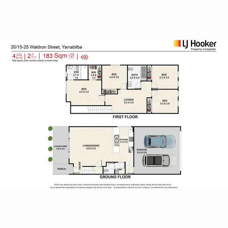 Floorplan of Homely townhouse listing, 20/15-25 Waldron Street, Yarrabilba QLD 4207