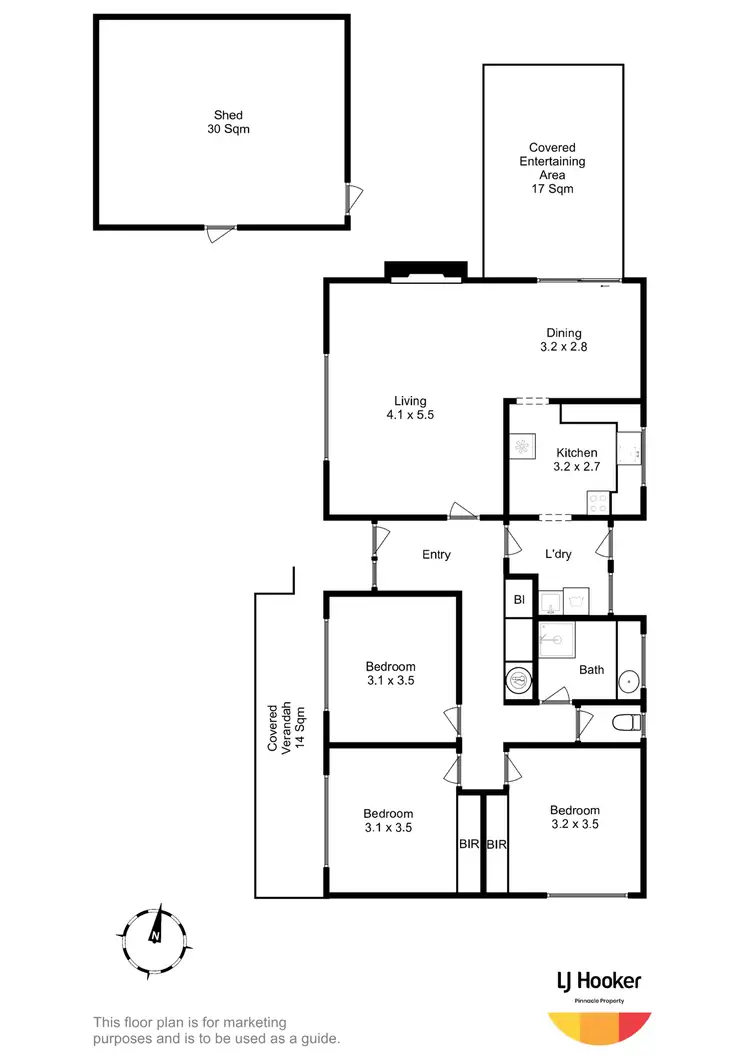 Floorplan of Homely house listing, 14 Lagoon Road, Carlton TAS 7173