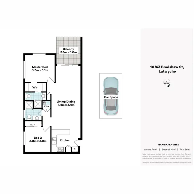 Floorplan of Homely apartment listing, 10/45 Bradshaw Street, Lutwyche QLD 4030