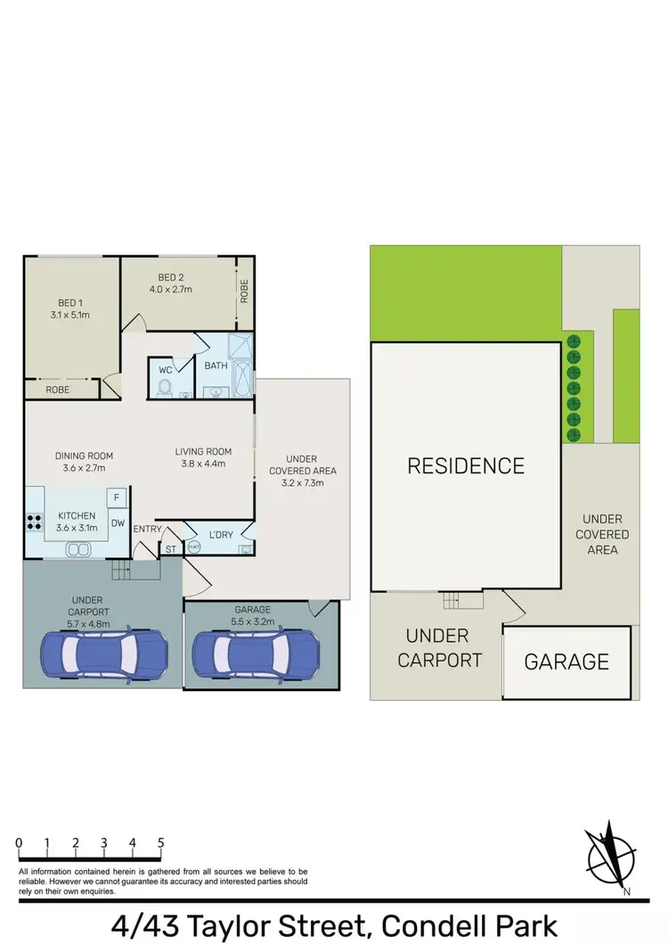 Floorplan of Homely villa listing, 4/43 Taylor Street, Condell Park NSW 2200