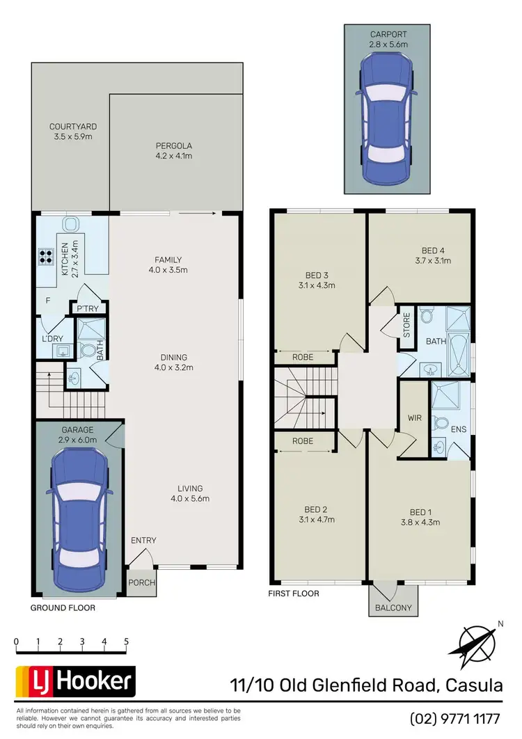 Floorplan of Homely townhouse listing, 11/10 Old Glenfield Road, Casula NSW 2170