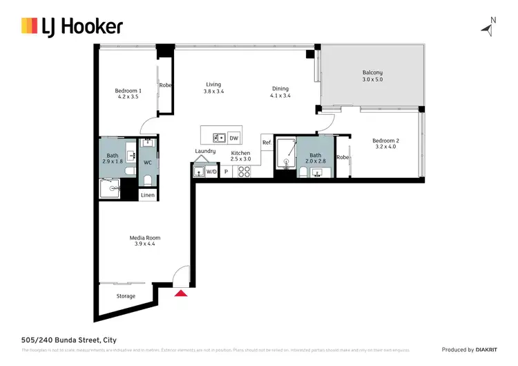 Floorplan of Homely house listing, 505/240 Bunda Street, City ACT 2601