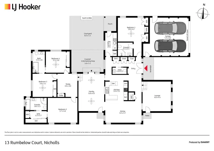Floorplan of Homely house listing, 13 Rumbelow Court, Nicholls ACT 2913