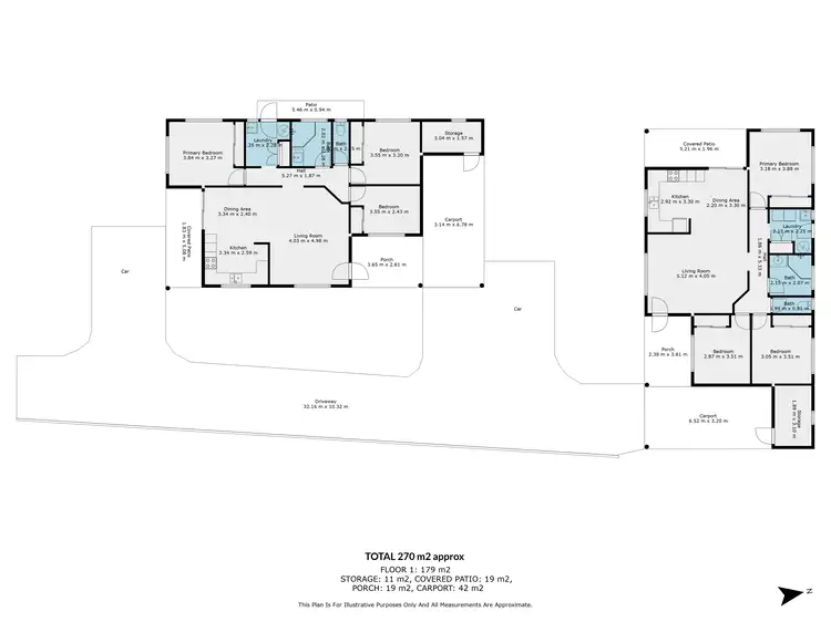 Floorplan of Homely semi-detached listing, 1 & 2/8 Kangaroo Street, Bentley Park QLD 4869
