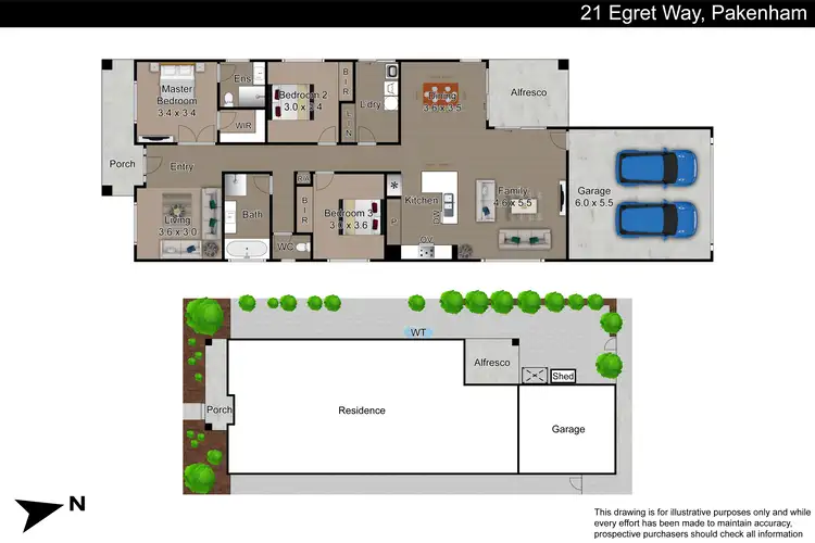 Floorplan of Homely house listing, 21 Egret Way, Pakenham VIC 3810