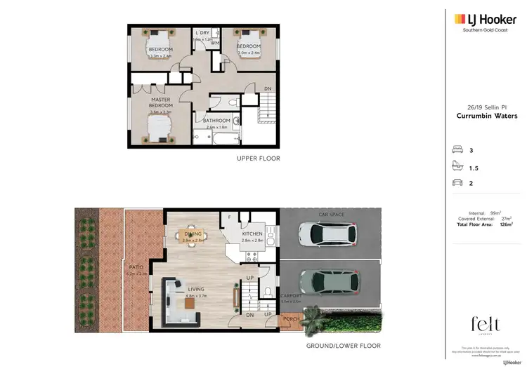 Floorplan of Homely townhouse listing, 26/19 Sellin Place, Currumbin Waters QLD 4223