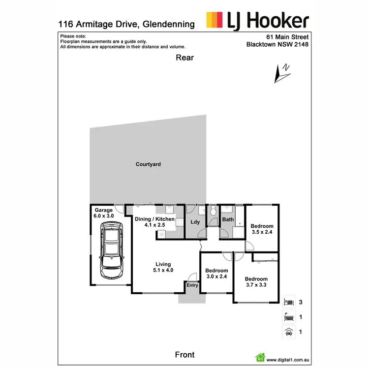 Floorplan of Homely house listing, 116 Armitage Drive, Glendenning NSW 2761