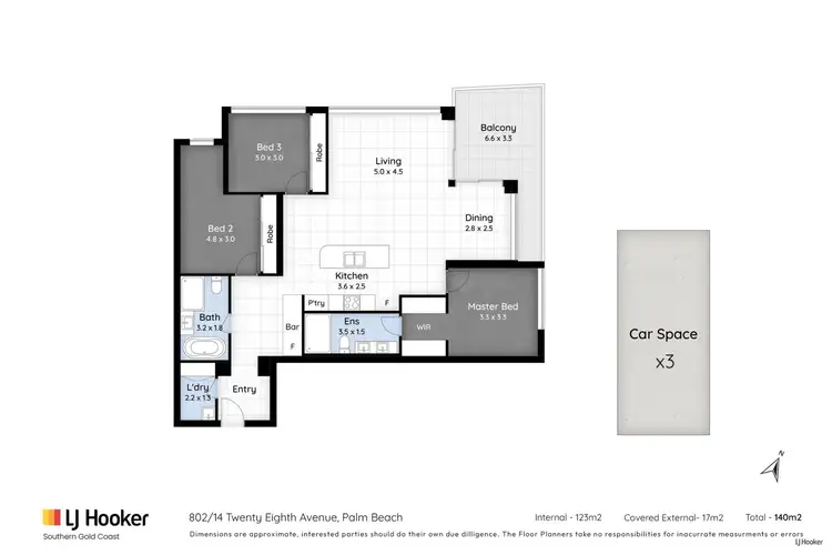 Floorplan of Homely apartment listing, 802/14-18 Twenty Eighth Avenue, Palm Beach QLD 4221