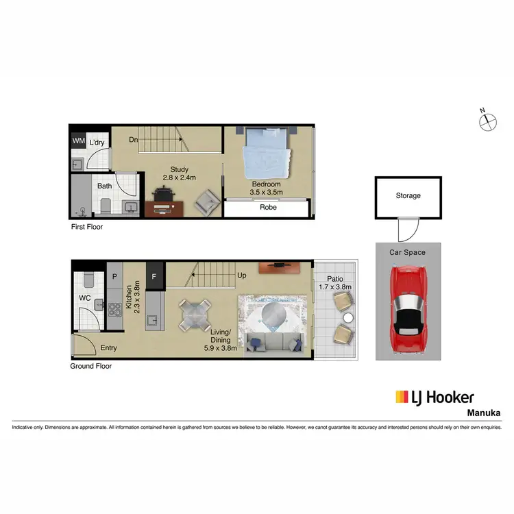 Floorplan of Homely unit listing, 15/3 Burbury Close, Barton ACT 2600