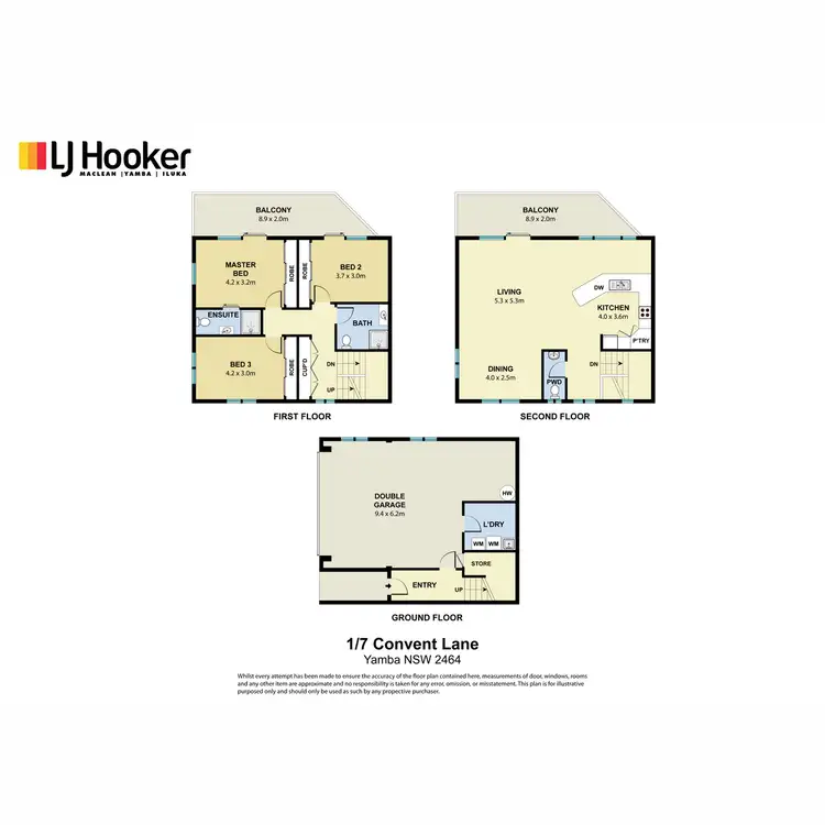 Floorplan of Homely semi-detached listing, 1/7 Convent Lane, Yamba NSW 2464
