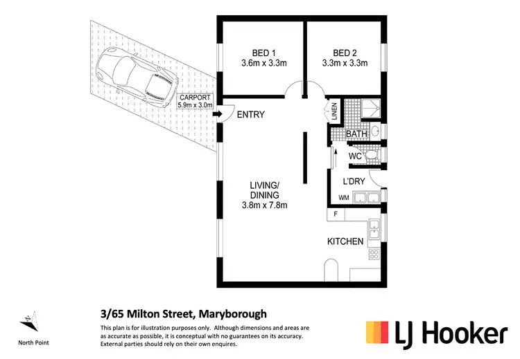 Floorplan of Homely block of units listing, 65 Milton Street, Maryborough QLD 4650